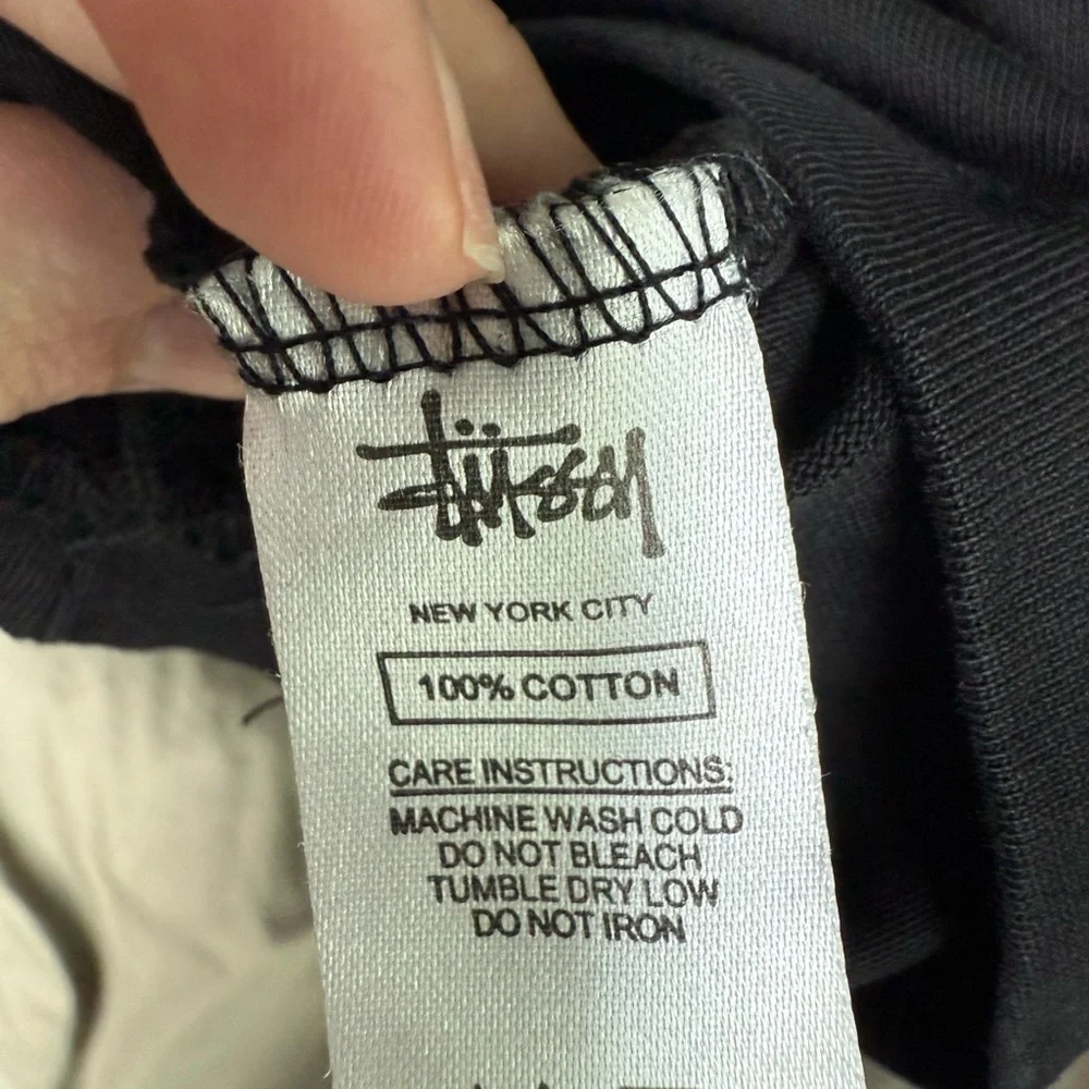 Stüssy Black Fire Dice Tee Heavyweight Streetwear Grail Fits Men’s M Women’s L - Picture 4 of 7